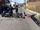 Tres heridos tras choque de motos en Uruapan