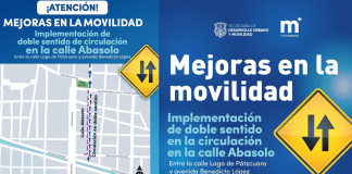 Calle Abasolo cambiará de sentido a partir del próximo lunes