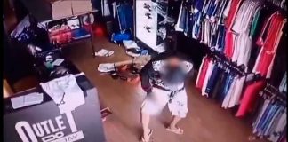 #VIDEO | Hombre se dispara en la pierna después de efectuar un robo