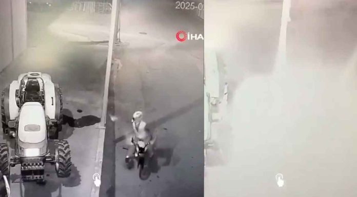 #VIDEO | Hombre es envuelto en llamas al intentar quemar por completo un tractor