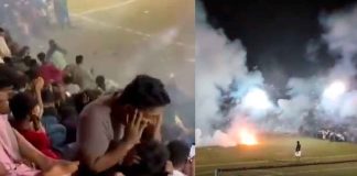 #VIDEO | 🔴 Espectáculo pirotécnico deja 40 heridos en un estadio de fútbol #Internacional 👇