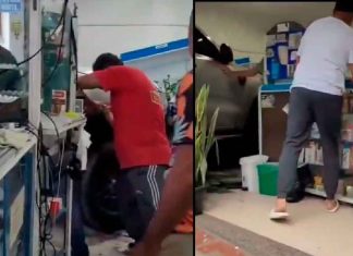 #VIDEO | Padre enseñaba a su hija a manejar y se estrella contra farmacia; una trabajadora falleció