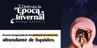 El Gobierno de Sahuayo recomienda a la población mantenerse hidratada ante la temporada de frío