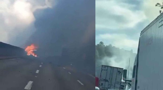 #VIDEO | Tragedia en la autopista México-Puebla: choque múltiple deja seis muertos