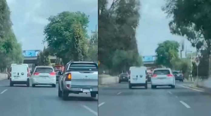 #VIDEO | Captan a conductores chocando sus vehículos, peleando por un carril en #México