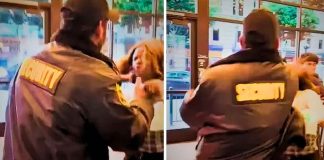 #VIDEO | Guardia de seguridad agrede con fuerte bofetada a clienta en una famosa cadena de restaurantes #Internacional
