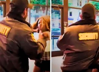 #VIDEO | Guardia de seguridad agrede con fuerte bofetada a clienta en una famosa cadena de restaurantes #Internacional