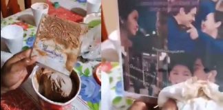 #Viral #VIDEO | Descubren una declaración de amor dentro de un bote de helado de chocolate