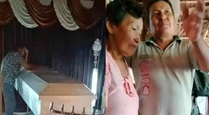 #VIDEO | Hombre reaparece en su propio velorio luego de estar cinco días desaparecido; su familia lo creía muerto #Internacional