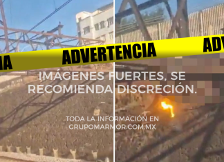 #VIDEO #ImágenesFuertes | Hombre muere electrocutado al intentar robar cables eléctricos del sistema de trenes #Internacional