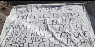 #Seguimiento #Imágenes | Identifican a los presuntos responsables de dejar narcomanta y cabeza humana en contra de Eduin Caz y Grupo Firme