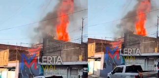 #Video | Se registra fuerte incendio en domicilio de la colonia El Realito