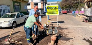 Zamora: Reponen concreto en la calle Justo Sierra