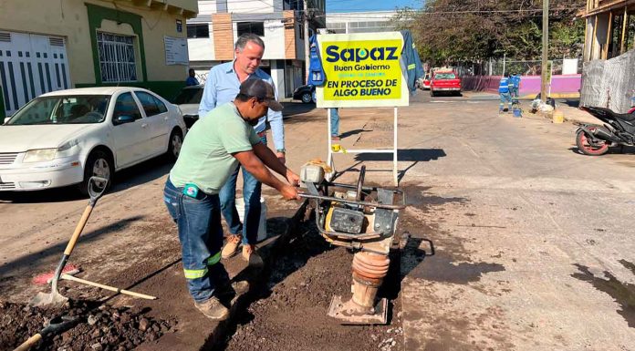 Zamora: Reponen concreto en la calle Justo Sierra