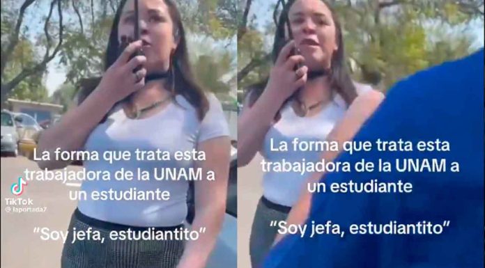 #Video // Empleada de la UNAM captada en video acosando a estudiante