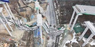 #Video // Puente en construcción en Corea del Sur colapsa, dejando tres muertos y cinco heridos