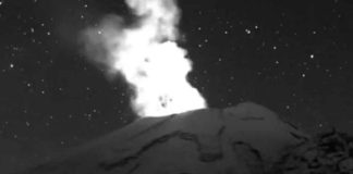 #Video // Volcán Popocatépetl registra fuerte explosión la madrugada de este miércoles