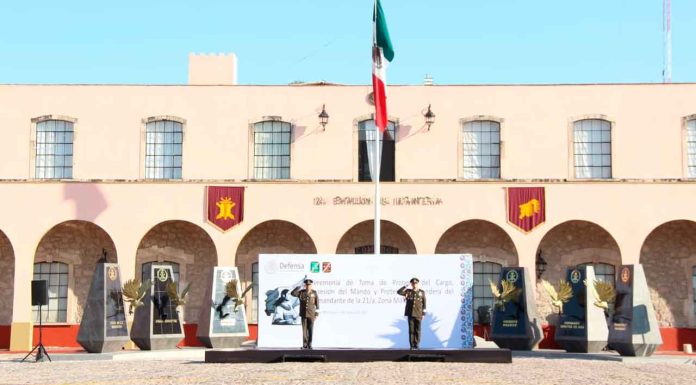 #Imágenes | Toma de protesta del cargo, posesión del mando y protesta de bandera del comandante de la 21/a. zona militar