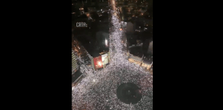 #VIDEO | Más de 1 millón de personas marchan en Belgrado para exigir la renuncia del presidente Vučić