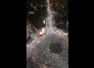 #VIDEO | Más de 1 millón de personas marchan en Belgrado para exigir la renuncia del presidente Vučić