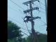 #VIDEO | Ladrón se electrocuta al intentar robar cables de un poste de luz