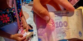 #VIDEO | Turistas extranjeros estafan a mujer artesana; le pagaron con billetes argentinos asegurando que valían lo mismo que el peso mexicano