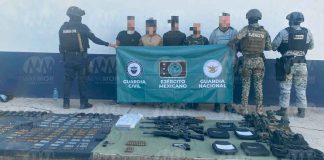 #Imágenes | Aseguran a cinco personas armadas y más de 2 mil cartuchos, en Tierra Caliente: SSP