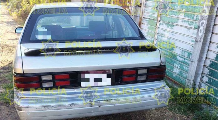 Policía Morelia recupera vehículo con reporte de robo en la colonia Héroes Insurgentes