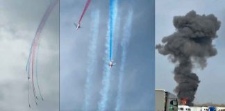 #Video | Colisión de dos aviones de la Patrulla de Francia durante entrenamiento en Saint Dizier