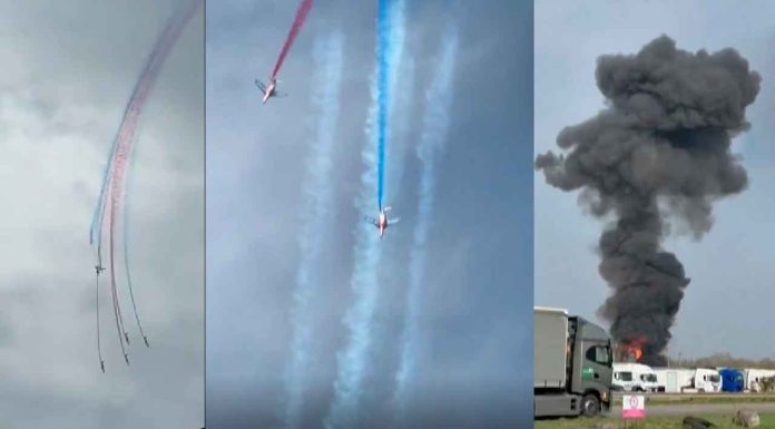 #Video | Colisión de dos aviones de la Patrulla de Francia durante entrenamiento en Saint Dizier