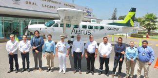 #Imágenes | Con Aerus se recuperan vuelos comerciales de LC a CDMX: Bedolla