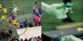 #VIDEO | Kevin Álvarez jugador del América es agredido con una botella de cristal durante el Clásico Nacional