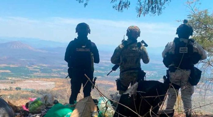 #Imágenes | Destruyen dos campamentos de la delincuencia organizada en Parácuaro