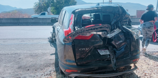 Se registra carambola vehicular en la Apatzingán – Cuatro Caminos; hay 4 heridos