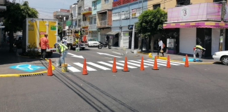 Gobierno de Morelia realiza balizamiento integral de calle Lago de Pátzcuaro