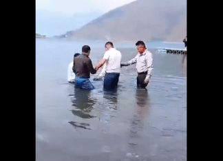 #VIDEO | Hombre muere ahogado durante bautizo cristiano en un lago