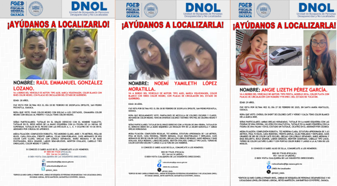 Desaparecen tres jóvenes de Tlaxcala en Oaxaca