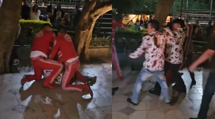 #VIDEO | Mariachis y norteños protagonizan pelea a golpes
