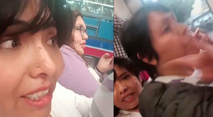 #Viral #Video | Mujer se sienta sobre otra pasajera en el Metrobús y el video se vuelve viral #México
