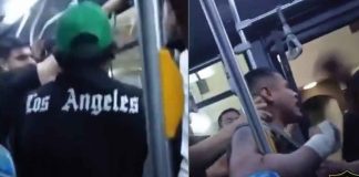 #VIDEO | Pasajeros de camión toman acción y bajan a hombre bajo efectos de drogas #México