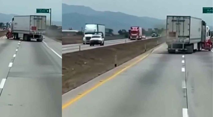 #Video | Trailero evita tragedia con maniobra heroica sobre la autopista en #Hidalgo