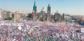 #VIDEO #Imágenes | Claudia Sheinbaum llena el zócalo en su Asamblea Informativa