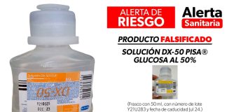 Alerta SSM sobre producto falsificado: solución DX-50 PISA®️ Glucosa