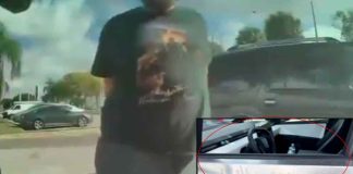 #Video | Un hombre se mete la mano en el pantalón y la unta en la puerta de un Tesla Cybertruck