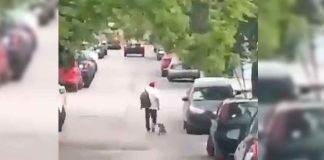 #Video | Sujeto fue captado arrastrando a un perrito por varios metros #México