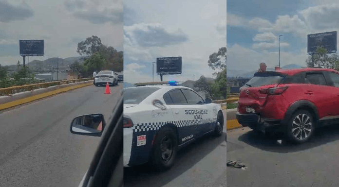 #VIDEO | Carambola vehicular en el Periférico de Morelia provoca complicaciones viales