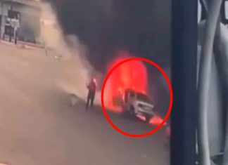 #Video | Mujer sufre quemaduras en el 40% de su cuerpo tras colapso de un transformador #Internacional