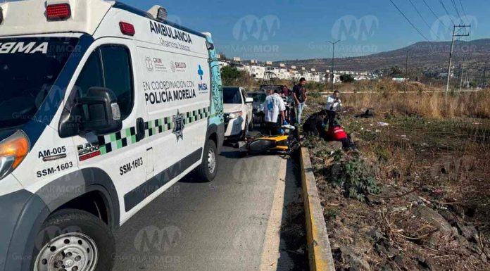 Motociclista es atropellada por camioneta en Villas del Pedregal, Morelia