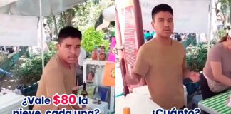#Video | Usuario se viraliza en redes tras exponer el costo de un vaso de nieve en $80 pesos