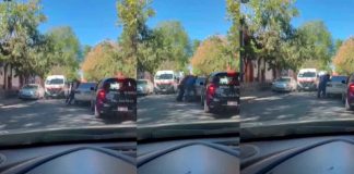 #Video | Taxistas protagonizan pelea cerca de la fuente de Las Tarascas